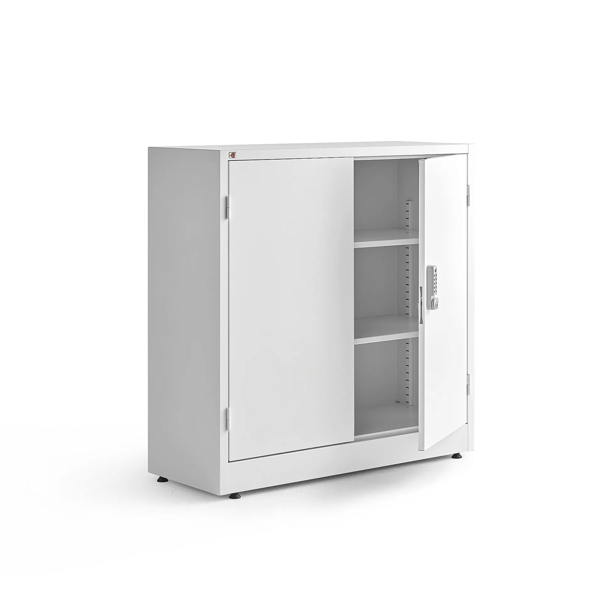 Toimistokaappi SAFE Metalli, elektroninen koodilukko, 1000x1000x400 mm, valkoinen