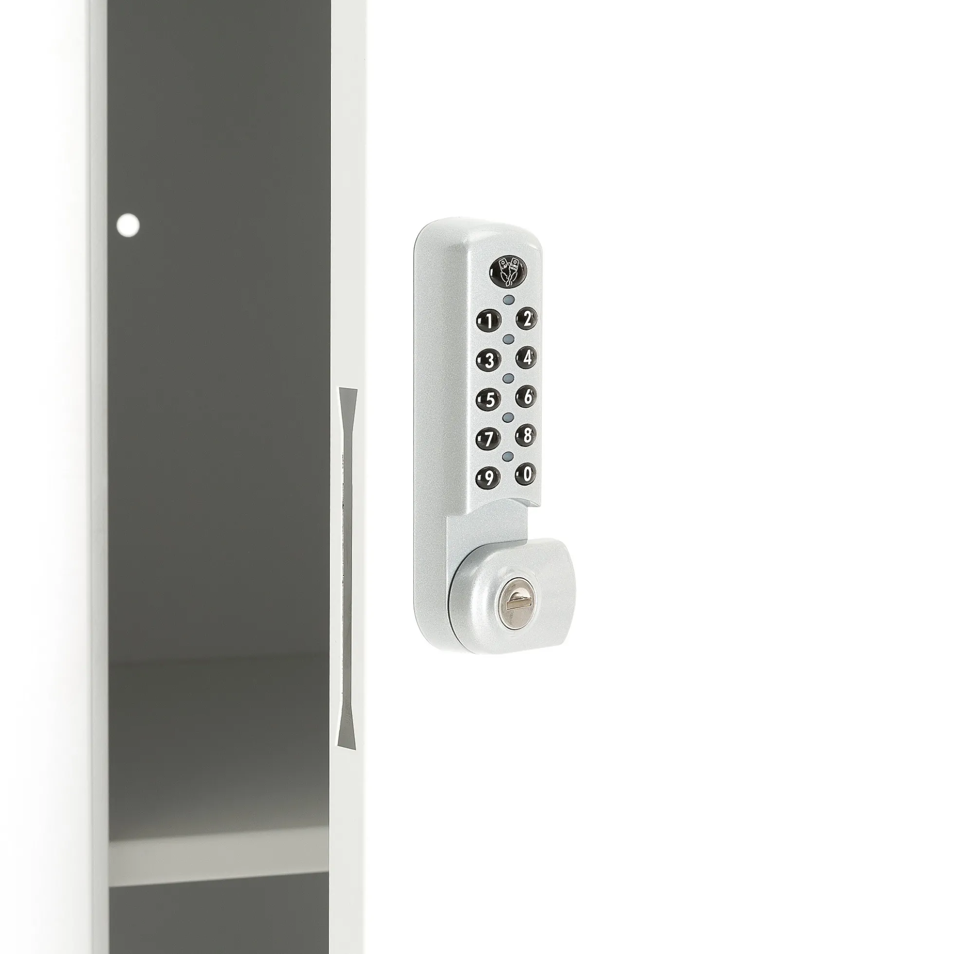 Toimistokaappi SAFE Metalli, elektroninen koodilukko, 1900x1000x400 mm, valkoinen