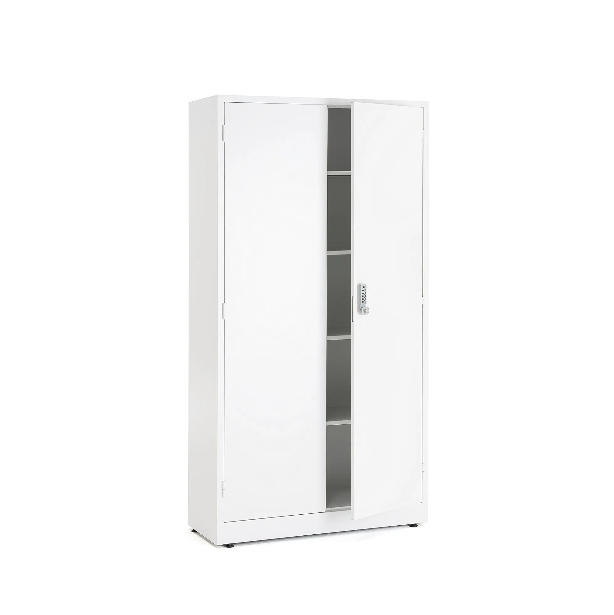 Toimistokaappi SAFE Metalli, elektroninen koodilukko, 1900x1000x400 mm, valkoinen