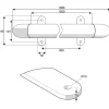 Törmäyssuoja Matala, Ø89 mm, paksuus: 3,2 mm, pituus: 1200 mm
