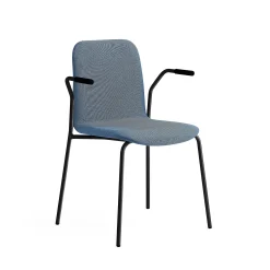 Tuoli LABELL Jalusta, käsinojilla, musta/sininen