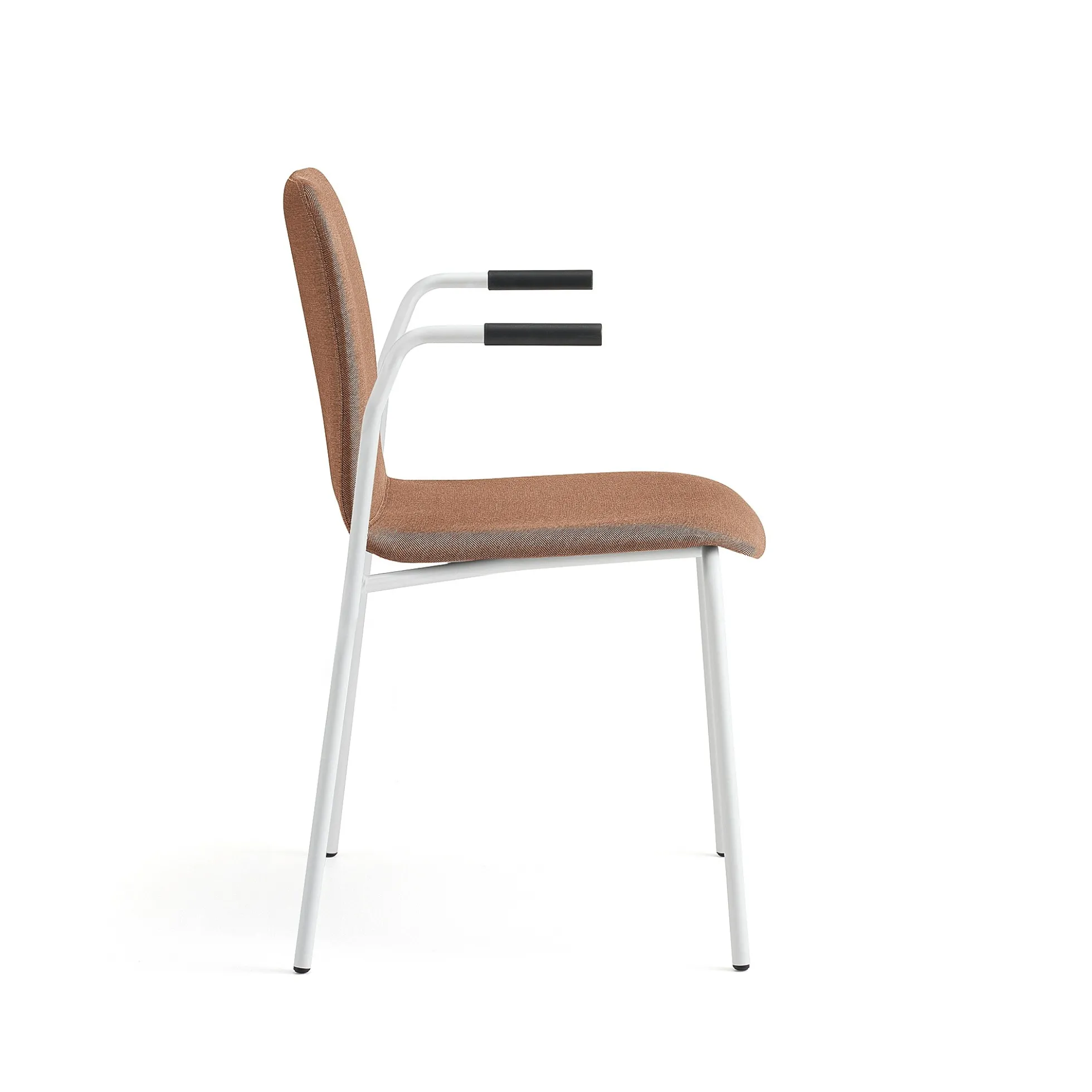 Tuoli LABELL Jalusta, käsinojilla, valkoinen/kupari