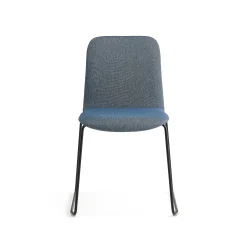 Tuoli LABELL Kelkkajalka, musta/sininen