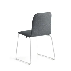 Tuoli LABELL Kelkkajalka, valkoinen/antrasiitti