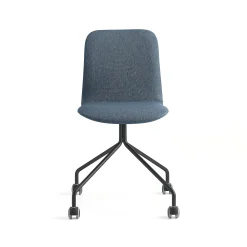 Tuoli LABELL Pyörät, musta/sininen
