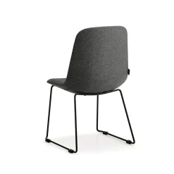 Tuoli LANGLEY Matala istuin, liukunastat, musta/antrasiitti