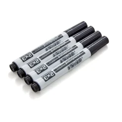 Tussit valkotauluun Musta, 4 kpl/pk