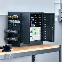 Työkalukaappi PROVIDE 710x735x350 mm, tummanharmaa