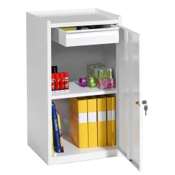 Työkalukaappi SERVE 1 vetolaatikko, 900x500x450 mm, valkoinen
