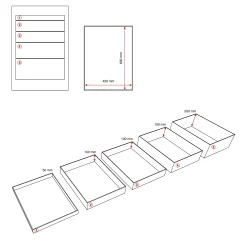 Työkalulaatikosto SOLID Lattiamalli, 5 laatikkoa, 800x535x670 mm