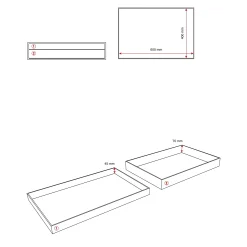 Työkaluvaunu MOVE 2 vetolaatikkoa, 1 työkalutaulu, 850x480x1345 mm