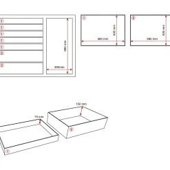 Työkaluvaunu REPAIR 7 laatikkoa, punainen