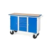 Työpenkki FLEX Pyörällinen, 2 kaappia, 5 laatikkoa, 1435x590x900 mm