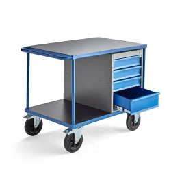 Työpenkki MOBILE Pyörällinen, 1 laatikosto, 875x1000x700 mm