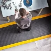 Työpistematto SECURE Leveys: 1220 mm, metritavara, musta, keltainen