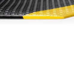Työpistematto SECURE Leveys: 600 mm, metritavara, musta, keltainen