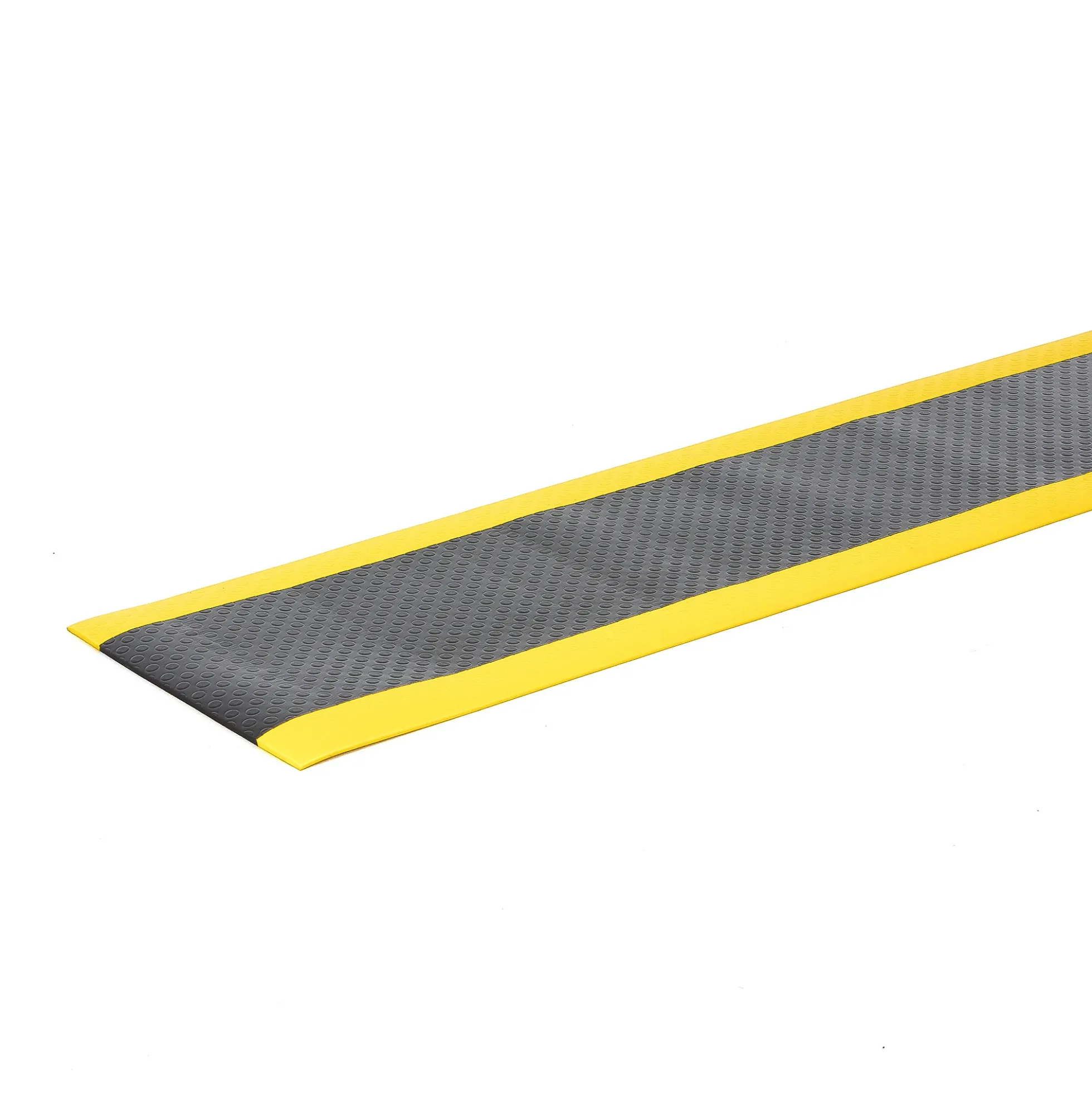 Työpistematto SECURE Leveys: 600 mm, metritavara, musta, keltainen