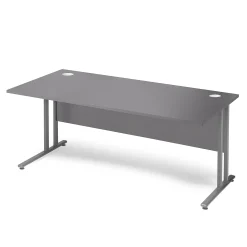 Työpöytä FLEXUS Suora pöytälevy, etulevy, 1600x800 mm, harmaa laminaatti