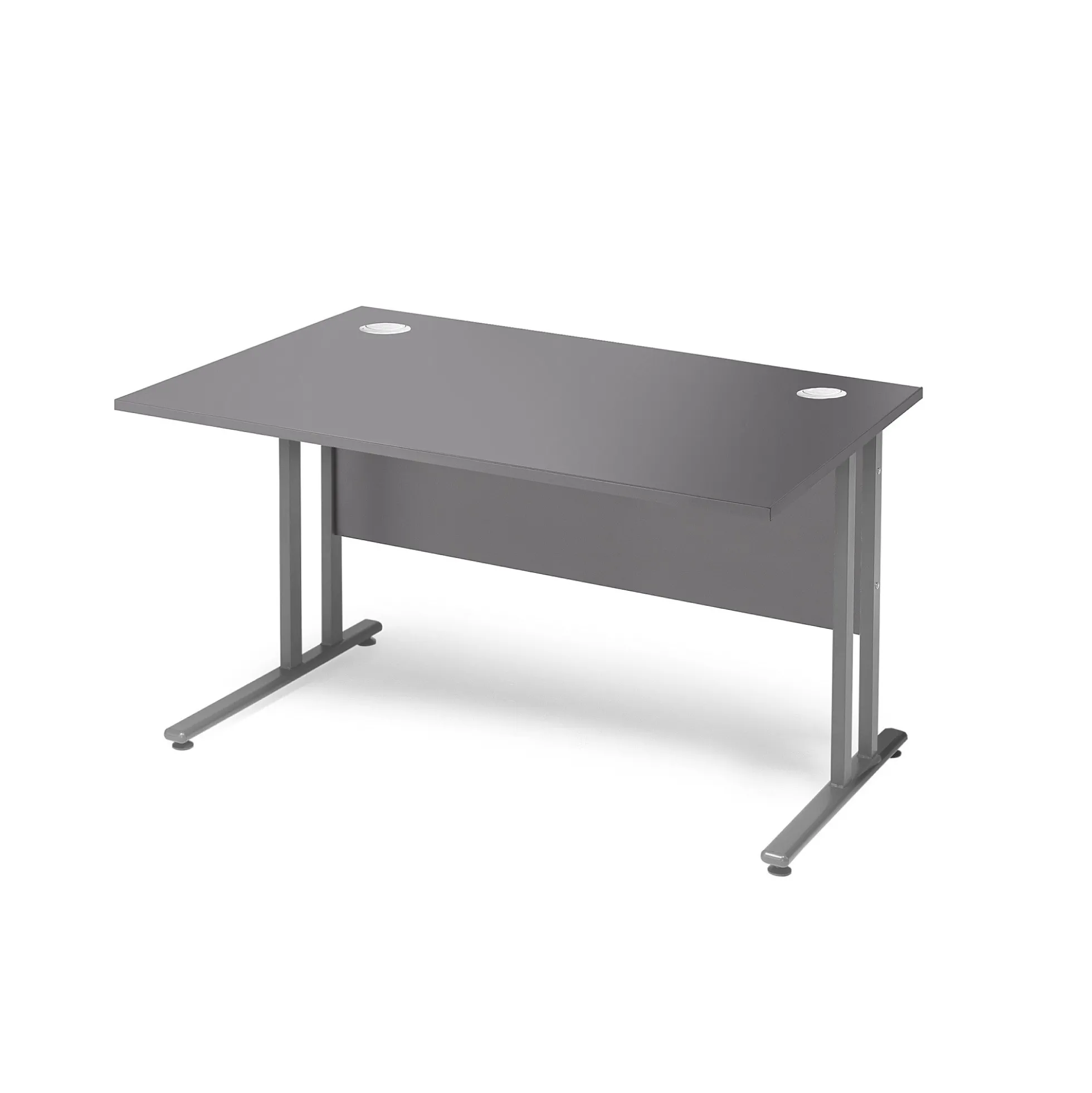 Työpöytä FLEXUS Suora pöytälevy, etulevy, 1200x800 mm, harmaa laminaatti