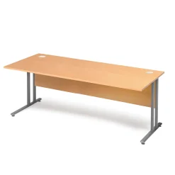 Työpöytä FLEXUS Suora pöytälevy, etulevy, 1800x800 mm, pyökkilaminaatti