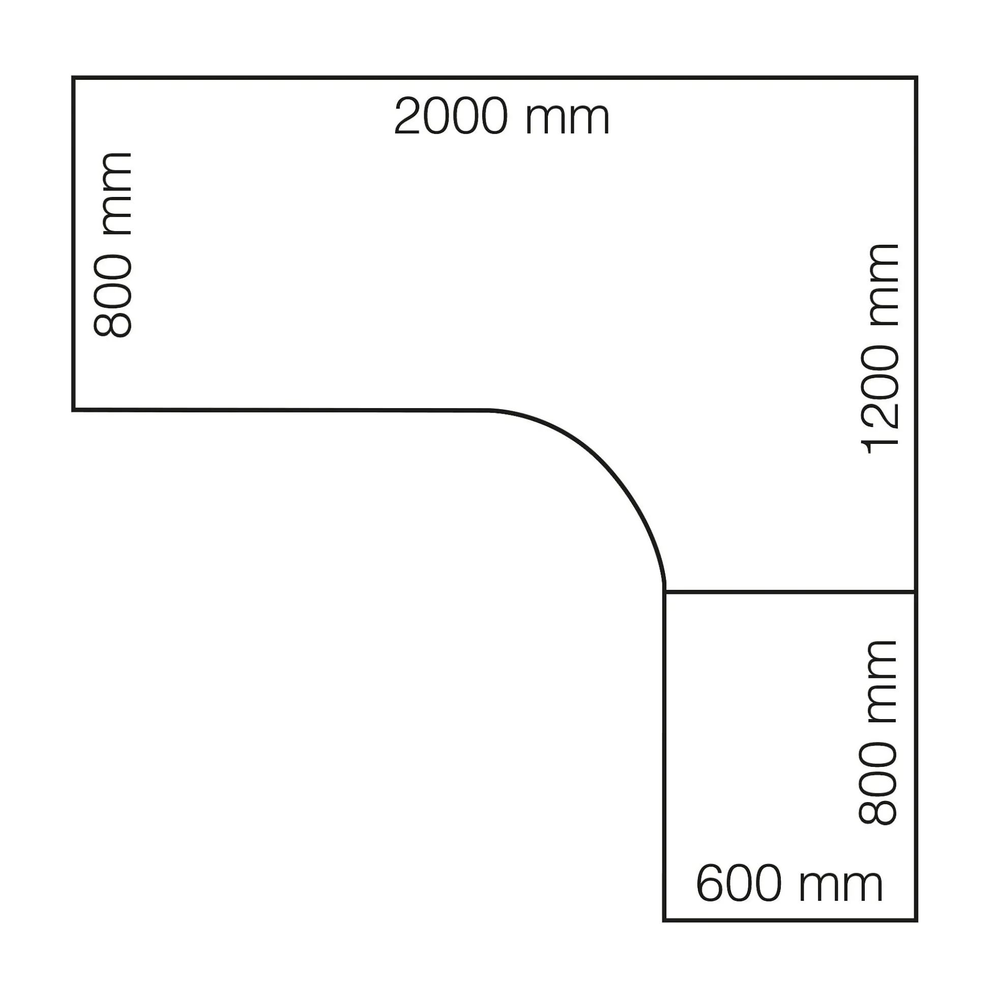Työpöytä QBUS L-muotoinen, 2000x2000 mm, T-jalusta, valkoinen jalusta, tammi