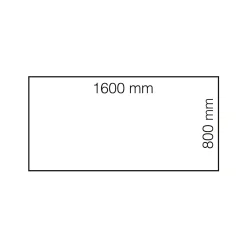 Työpöytä QBUS Suora pöytälevy, 1600x800 mm, T-jalusta, musta jalusta, koivu