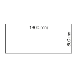 Työpöytä QBUS Suora pöytälevy, 1800x800 mm, T-jalusta, valkoinen jalusta, tammi