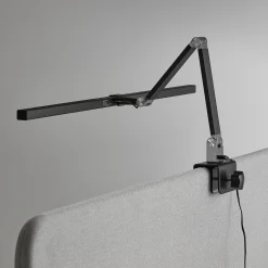 Työpöytävalaisin SCREENLITE LED, kiinnitetään pöytäsermiin, musta