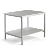Työpöytä 1200x900x900 mm, harmaa linoleumi, hopeanharmaa