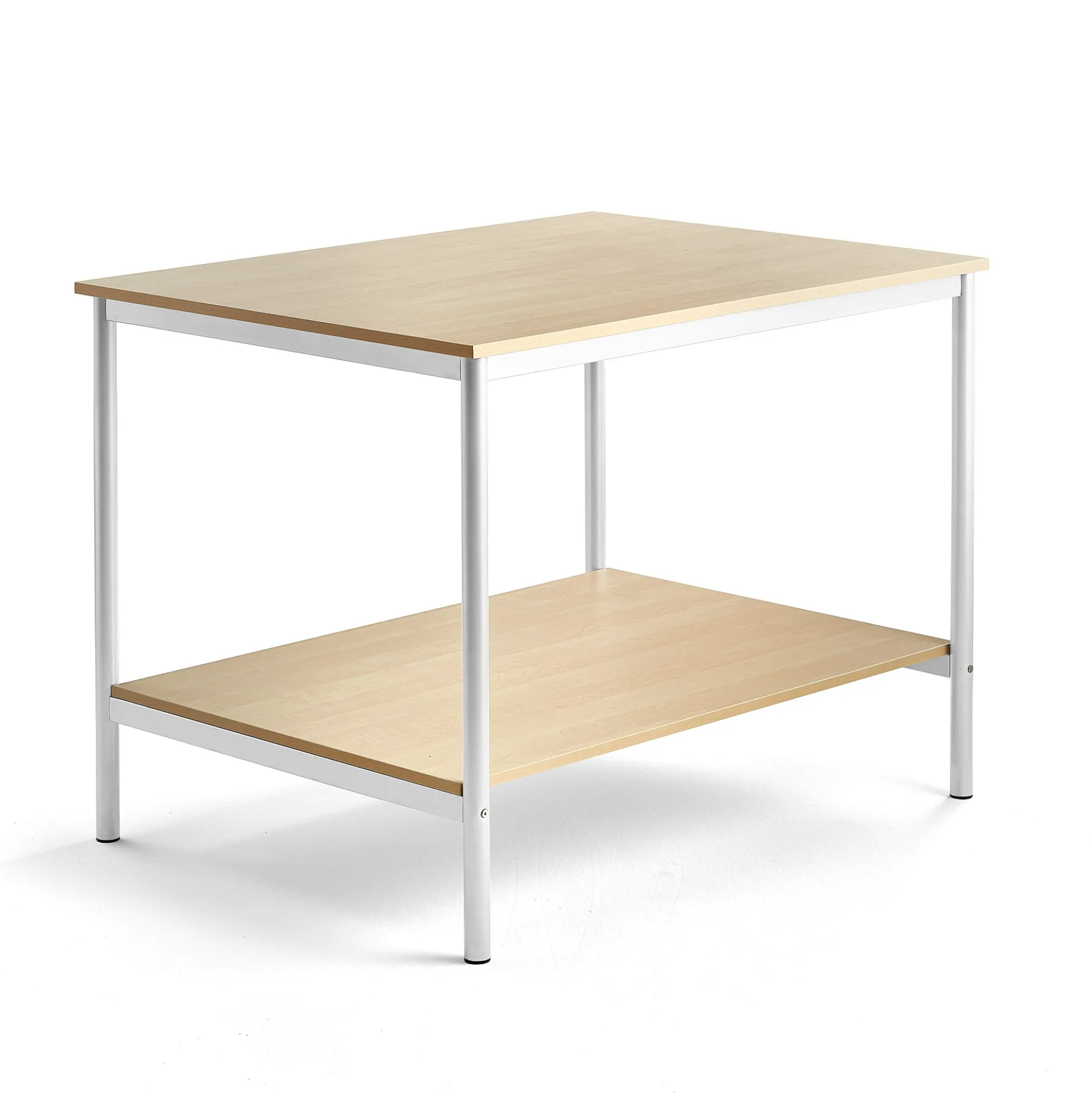 Työpöytä 1200x900x900 mm, koivu, valkoinen