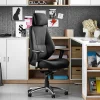 Työtuoli STIRLING Pitkälle ihmiselle, musta kangas
