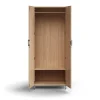 Vaatekaappi QBUS Lukollinen, vaatetanko, jalusta, 2020x800x570 mm, hopea, tammi