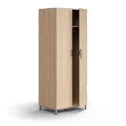 Vaatekaappi QBUS Lukollinen, vaatetanko, jalusta, 2020x800x570 mm, hopea, tammi