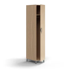 Vaatekaappi QBUS Lukollinen, vaatetanko, jalusta, 2020x400x570 mm, hopea, tammi