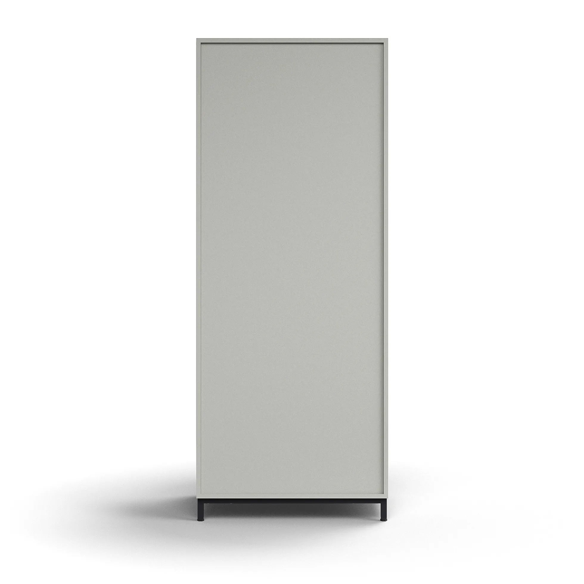 Vaatekaappi QBUS Lukollinen, vaatetanko, jalusta, 2020x800x570 mm, musta, vaaleanharmaa