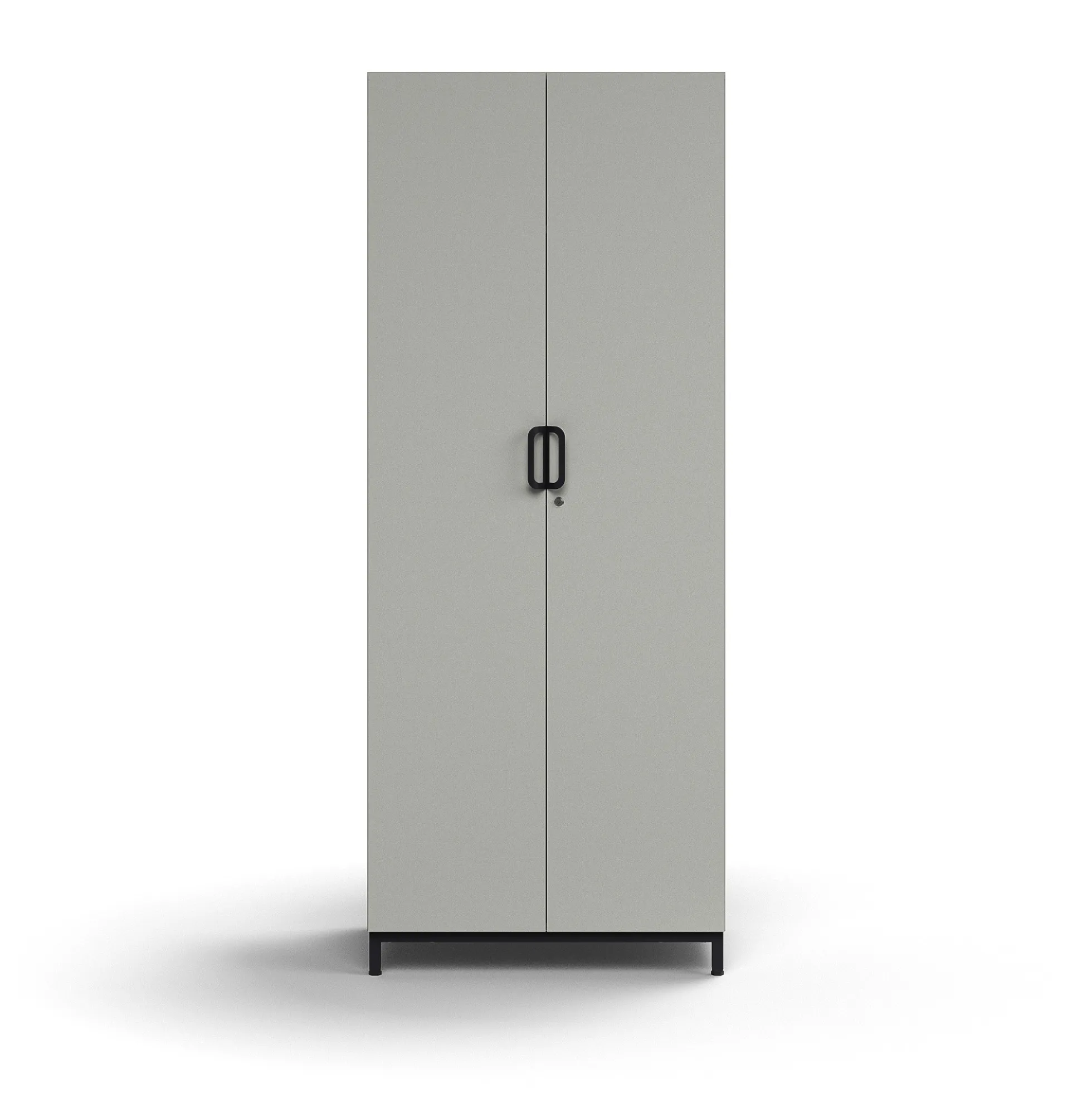 Vaatekaappi QBUS Lukollinen, vaatetanko, jalusta, 2020x800x570 mm, musta, vaaleanharmaa