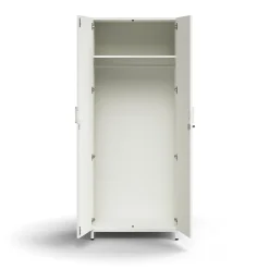 Vaatekaappi QBUS Lukollinen, vaatetanko, jalusta, 2020x800x570 mm, valkoinen