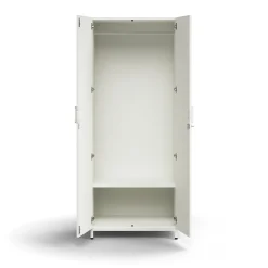 Vaatekaappi QBUS Lukollinen, vaatetanko, jalusta, 2020x800x570 mm, valkoinen