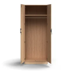 Vaatekaappi QBUS Lukollinen, vaatetanko, sokkeli, 2020x800x570 mm, tammi