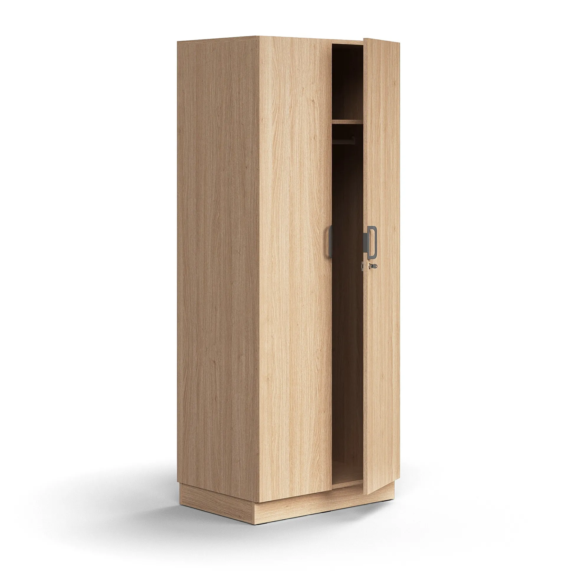 Vaatekaappi QBUS Lukollinen, vaatetanko, sokkeli, 2020x800x570 mm, tammi