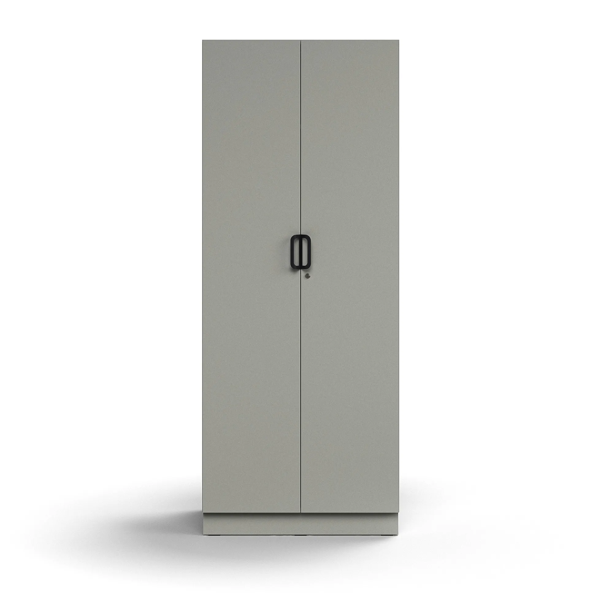Vaatekaappi QBUS Lukollinen, vaatetanko, sokkeli, 2020x800x570 mm, vaaleanharmaa