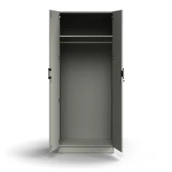 Vaatekaappi QBUS Lukollinen, vaatetanko, sokkeli, 2020x800x570 mm, vaaleanharmaa