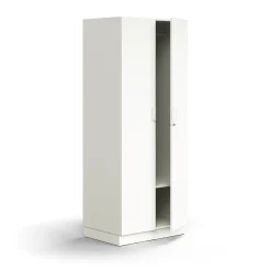 Vaatekaappi QBUS Lukollinen, vaatetanko, sokkeli, 2020x800x570 mm, valkoinen