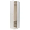 Vaatekaappi 600x600x2100 mm, saranat vasemmalla, valkoinen