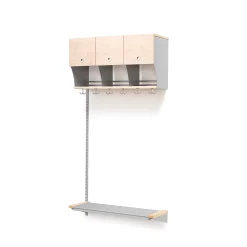 Vaatenaulakko JEPPE 2 ovellista lokeroa, jatko-osa, 900x1800 mm, koivu, hop