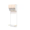 Vaatenaulakko JEPPE 2 ovellista lokeroa, perusosa, 600x1800 mm, koivu, valk