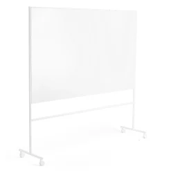 Valkotaulu EMMA Pyörällinen, kaksipuolinen, 2000x1200 mm, valkoinen kehys