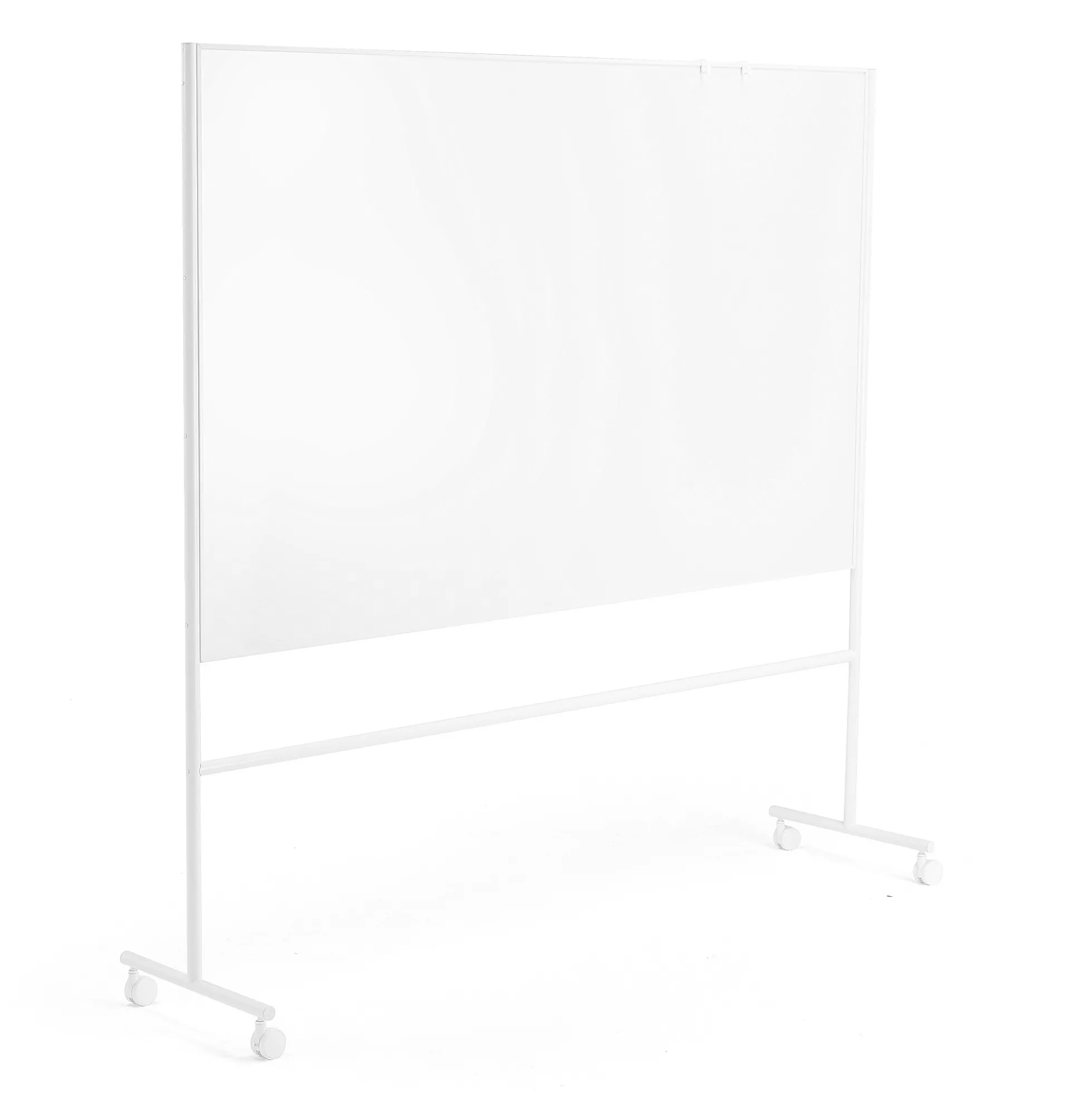 Valkotaulu EMMA Pyörällinen, kaksipuolinen, 2000x1200 mm, valkoinen kehys