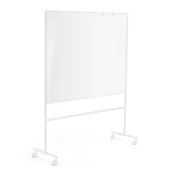 Valkotaulu EMMA Pyörällinen, kaksipuolinen, 1500x1200 mm, valkoinen kehys