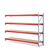 Varastohylly TOUGH Jatko-osa, 2000x2700x600 mm, 4 lastulevyä